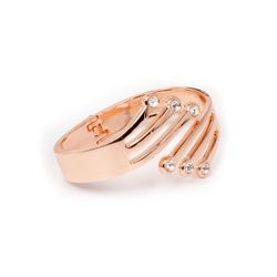 Rose gold plated & CZ Hinged Fashion Bracelet